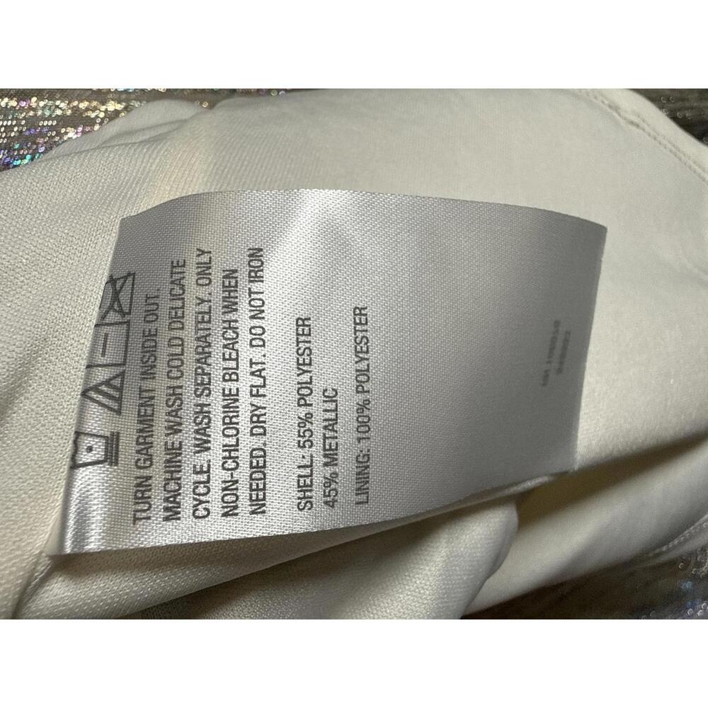 NWT Colleen Lopez Metallic Shimmer Peasant Blouse Size Small - Picture 6 of 6